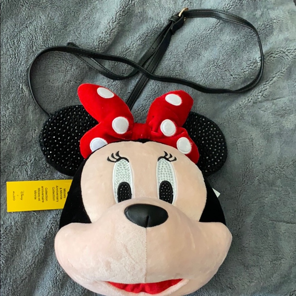 Disney x Aldo Minnie Mouse plush cross body purse